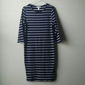 Motherhood Maternity Striped Tee shirt Dress